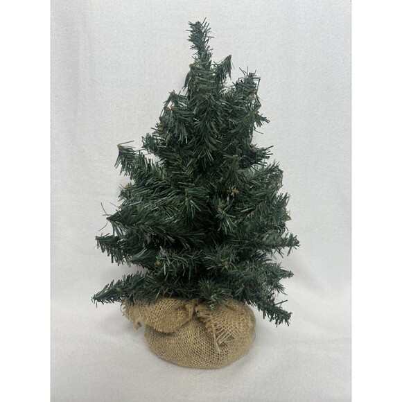 Mini Christmas Tree Burlap Bottom Boho Personal - Picture 2 of 5